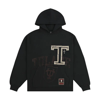 Travis Mitchell & Ness Tulane University Logo Black Hoodie SS24 Unisex TH9326-TUUBLCK