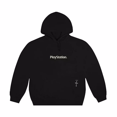 Travis Playstation Black Letter Graphic Oversized Hoodie Men. CJPS-HS10