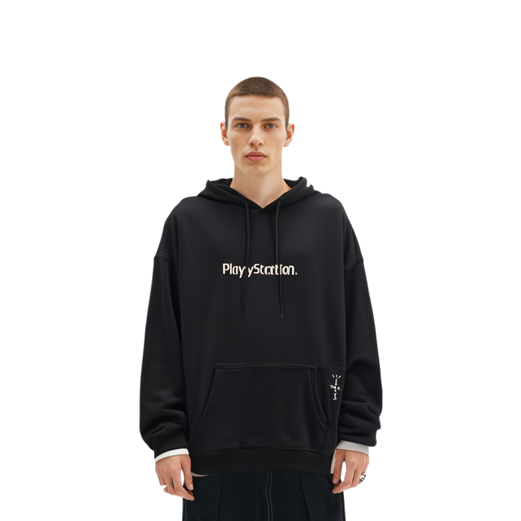 Purchase Sudadera con capucha negra Travis Scott x Playstation gráfica oversize para hombre. CJPS-HS10