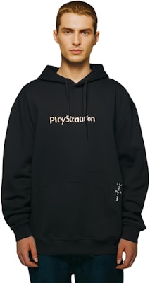 Sudadera con capucha negra Travis Scott x Playstation gráfica oversize para hombre. CJPS-HS10 Sizing Sudadera con capucha negra Travis Scott x Playstation gráfica oversize para hombre. CJPS-HS10