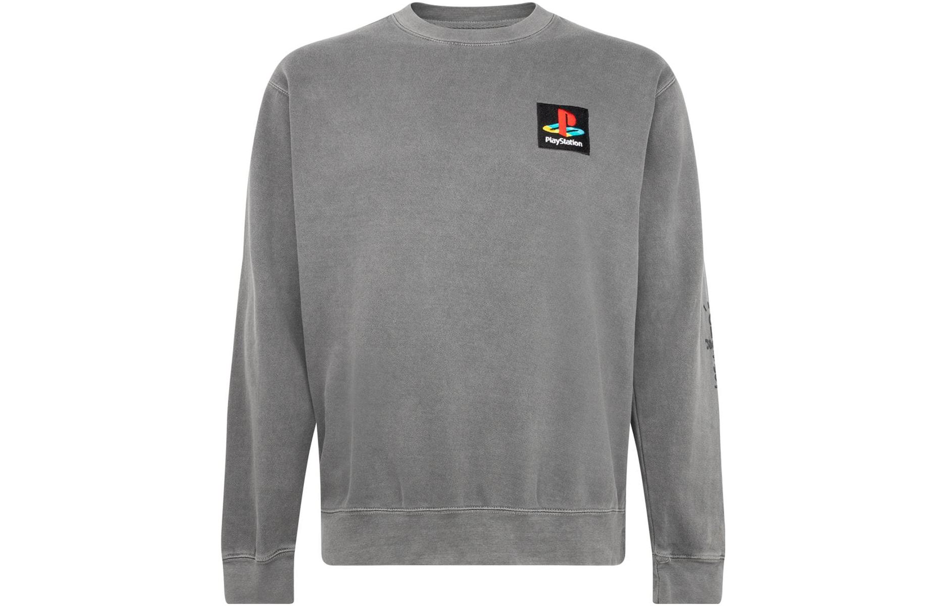 Travis Playstation FW22 Logo Crewneck Sweatshirt Grey Mens CJPS-CS05