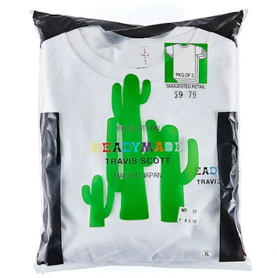 Travis Scott x Readymade Kemeja-T (3 Helai) 'Putih' Order Travis Scott x Readymade Kemeja-T (3 Helai) 'Putih'