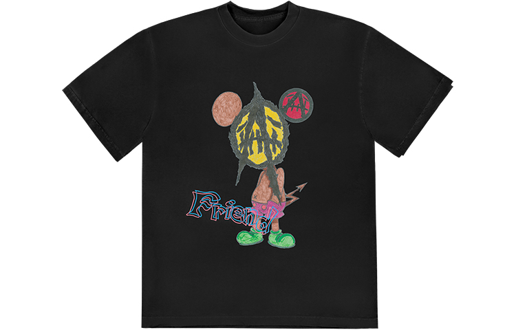 Order Travis Scott x SAINT Mxxxxxx Kaos Hitam Unisex dengan Cetakan Huruf. TSUT-SS28