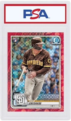 Trent Grisham 2020 Bowman Chrome X Rookie Red X-Fractor 1/1 #64 Buy Trent Grisham 2020 Bowman Chrome X Rookie Red X-Fractor 1/1 #64