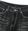 Sizing TRILLION Cat Brush Washed Bermuda Denim Shorts (Normal Black) TRSPT55BK
