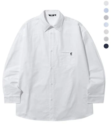 Trillion City Boy Oversized Oxford Shirt with Boat Embroidery - 7 Colors TRSSH004-02 Buy Trillion City Boy Oversized Oxford Shirt with Boat Embroidery - 7 Colors TRSSH004-02