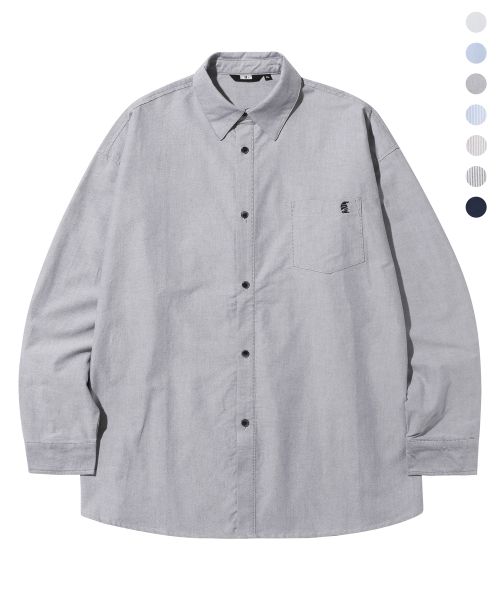 Lookbook Trillion City Boy Oversized Oxford Shirt with Boat Embroidery - 7 Colors TRSSH004-02