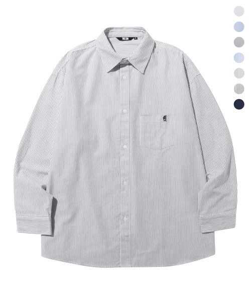 Details for Trillion City Boy Oversized Oxford Shirt with Boat Embroidery - 7 Colors TRSSH004-02