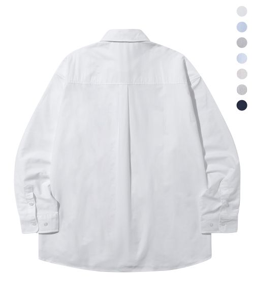 Cheap Trillion City Boy Oversized Oxford Shirt with Boat Embroidery - 7 Colors TRSSH004-02