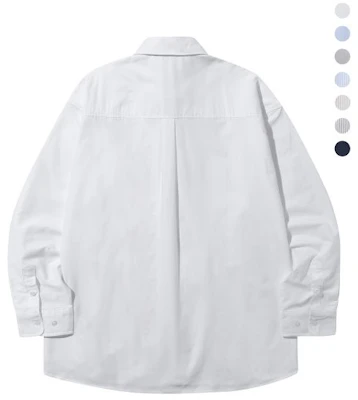 Trillion City Boy Oversized Oxford Shirt with Boat Embroidery - 7 Colors TRSSH004-02 Cheap Trillion City Boy Oversized Oxford Shirt with Boat Embroidery - 7 Colors TRSSH004-02