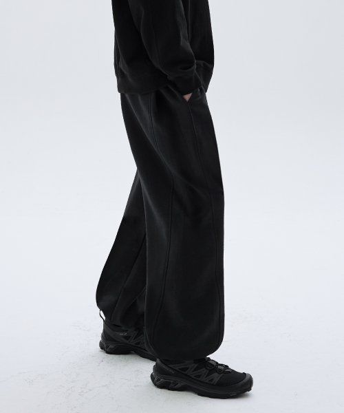 Trillion Deep Tuck Balloon Fit Sweat Jogger Pants (Black) TRSPT21BK