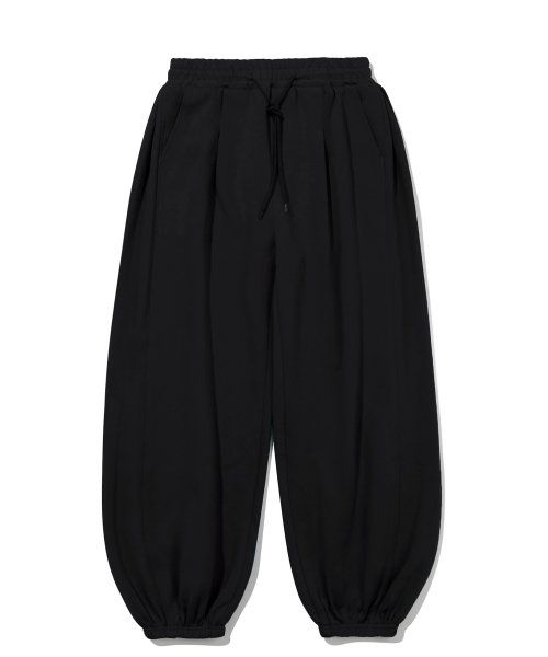 Lookbook Trillion Deep Tuck Balloon Fit Sweat Jogger Pants (Black) TRSPT21BK
