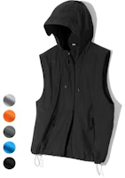 TRILLION Division Nylon Hooded Zip-Up Vest (Black) TRSJK17BK TRILLION Division Nylon Hooded Zip-Up Vest (Black) TRSJK17BK