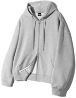 TRILLION Essential 2-Way Sweat Hood Zip-Up (Melange Gray) TRSHT09ML TRILLION Essential 2-Way Sweat Hood Zip-Up (Melange Gray) TRSHT09ML