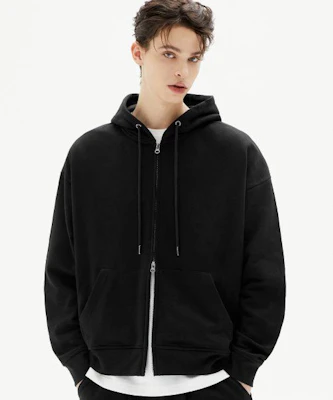 트릴리언 에센셜 투웨이 스웻 후디 집업 (블랙) TRSHT09BK Lookbook 트릴리언 에센셜 투웨이 스웻 후디 집업 (블랙) TRSHT09BK