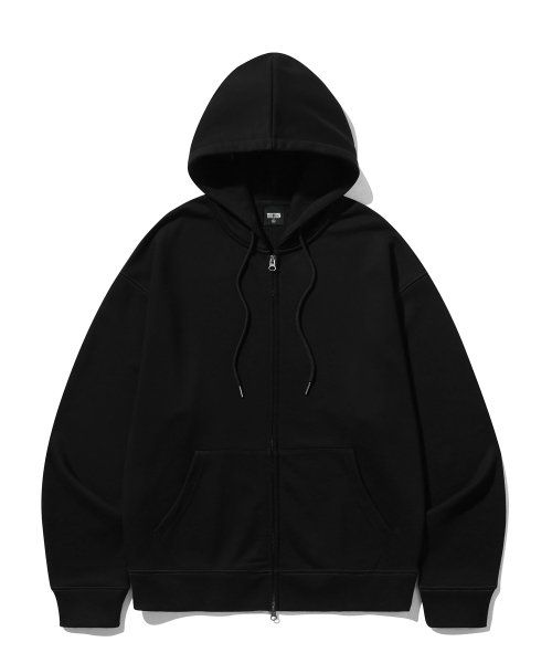Shop 트릴리언 에센셜 투웨이 스웻 후디 집업 (블랙) TRSHT09BK