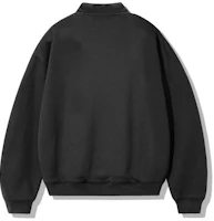 Details for Trillion Leather Patch Denim Collar Rugby Sweatshirt - Pigment Charcoal TRFSH17CH