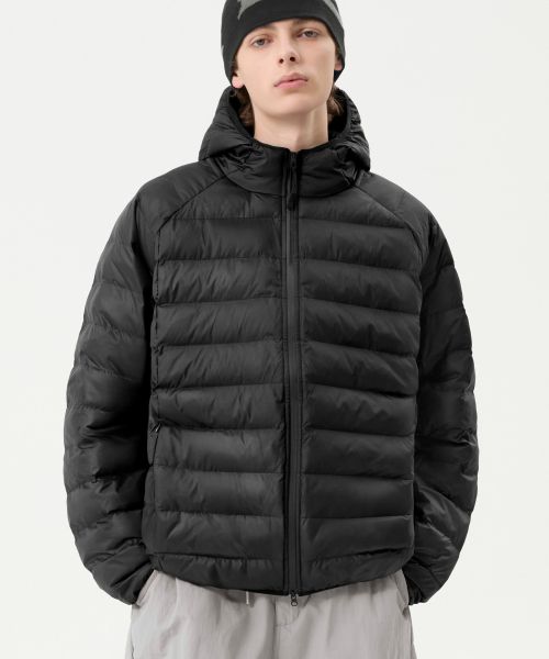 Lookbook トリリオン ライトフーディー パデッドジャケット ブラック TRFJK52BK
