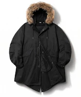 Trillion Raccoon Fur M65 Fishtail Long Parka_Black TRFJK76BK Trillion Raccoon Fur M65 Fishtail Long Parka_Black TRFJK76BK
