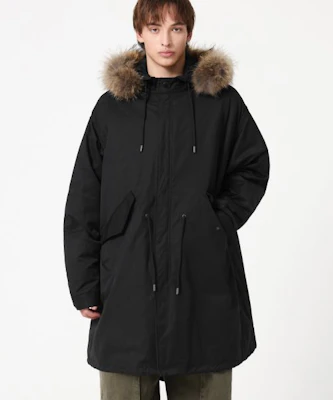 Trillion Raccoon Fur M65 Fishtail Long Parka_Black TRFJK76BK Lookbook Trillion Raccoon Fur M65 Fishtail Long Parka_Black TRFJK76BK