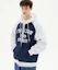 Order Trillion Raglan Color Mix 1992 Graphic Hooded Zip-Up (Navy) TRSHT08NV
