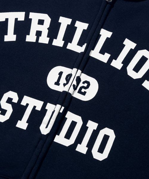 Sizing Trillion Raglan Color Mix 1992 Graphic Hooded Zip-Up (Navy) TRSHT08NV
