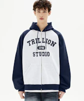 Lookbook Trillion Raglan Color Mix 1992 Graphic Hoodie Zip-Up (Melange) TRSHT08ML