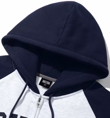 Trillion Raglan Color Mix 1992 Graphic Hoodie Zip-Up (Melange) TRSHT08ML Details for Trillion Raglan Color Mix 1992 Graphic Hoodie Zip-Up (Melange) TRSHT08ML
