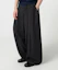 Shop TRILLION Two-Tuck Like Denim Wide Slacks_Black TRFPT62BK