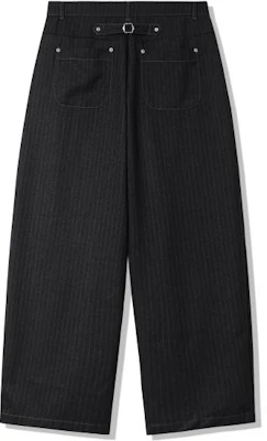 TRILLION Two-Tuck Like Denim Wide Slacks_Black TRFPT62BK Sizing TRILLION Two-Tuck Like Denim Wide Slacks_Black TRFPT62BK