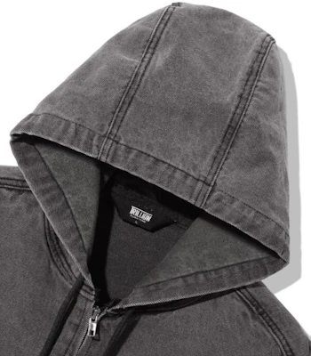 Trillion Vintage Washed Denim Work Hoodie Zip-Up_Light Gray TRFHT03GR Details for Trillion Vintage Washed Denim Work Hoodie Zip-Up_Light Gray TRFHT03GR
