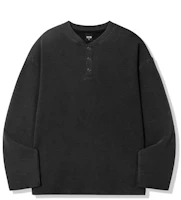 Purchase Trillion Waffle Ring Snap Henley Neck Long Sleeve - Pigment Charcoal TRST19CH