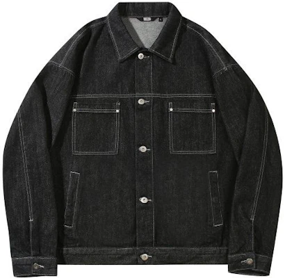 Trillion Washed Stitch Denim Jacket (Black) TRSJK01BK Buy Trillion Washed Stitch Denim Jacket (Black) TRSJK01BK