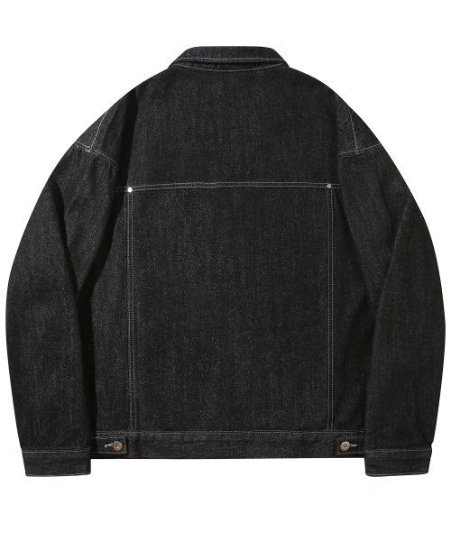 Order Trillion Washed Stitch Denim Jacket (Black) TRSJK01BK