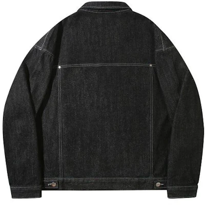 Trillion Washed Stitch Denim Jacket (Black) TRSJK01BK Order Trillion Washed Stitch Denim Jacket (Black) TRSJK01BK