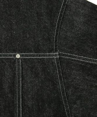 Trillion Washed Stitch Denim Jacket (Black) TRSJK01BK Details for Trillion Washed Stitch Denim Jacket (Black) TRSJK01BK