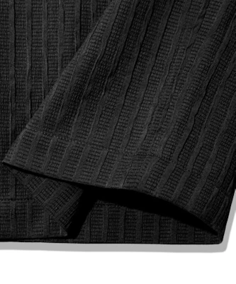 TRILLION Kemeja Hitam Oversized Lengan Pendek Roll-Up Wrinkle Sheer TRSSH35BK 3