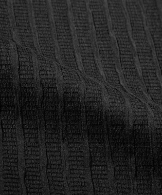 TRILLION Kemeja Hitam Oversized Lengan Pendek Roll-Up Wrinkle Sheer TRSSH35BK 5