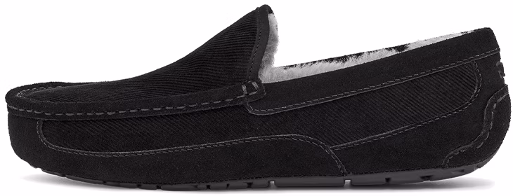 ugg-ascot-corduroy-ii-black-fleece-lined-low-top-slippers-1125932-blk