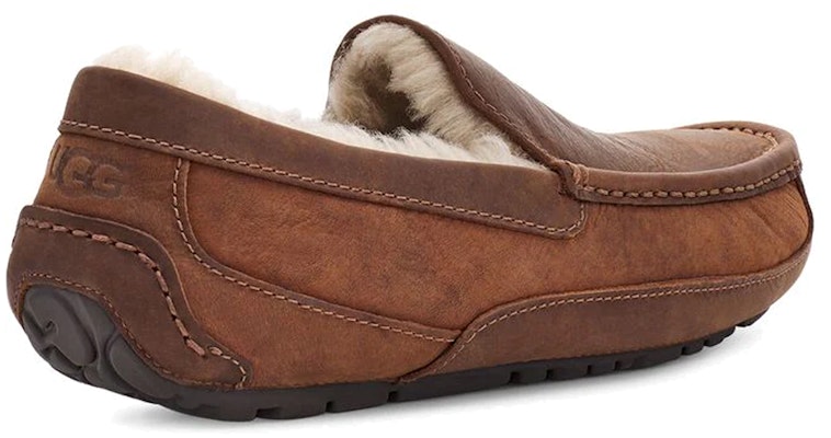 UGG Ascot 牛皮革 輕便舒適 豆豆鞋 男款 栗色 Purchase UGG Ascot 牛皮革 輕便舒適 豆豆鞋 男款 栗色