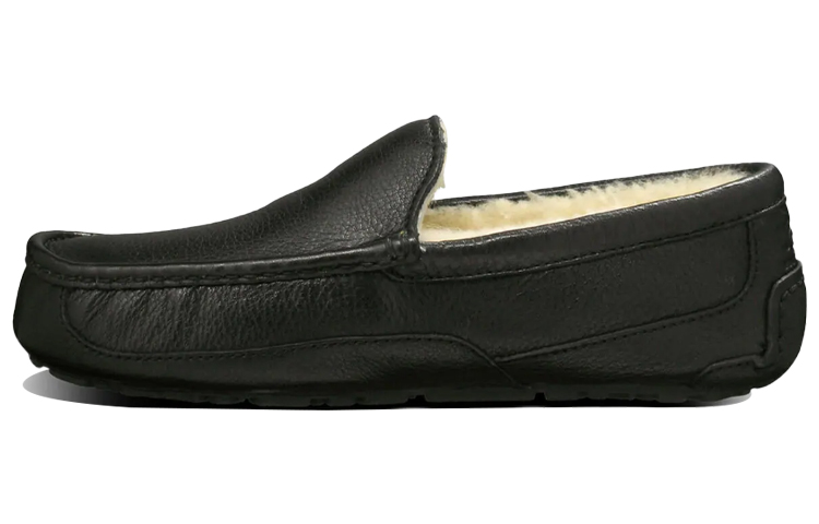 UGG Ascot Leather Slipper 'Black' 5379-BLK