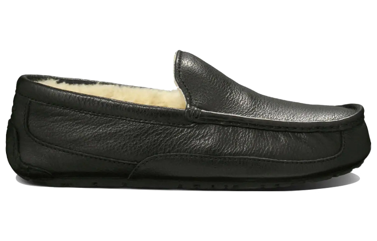 Order UGG Ascot Leather Slipper 'Hitam' 5379-BLK