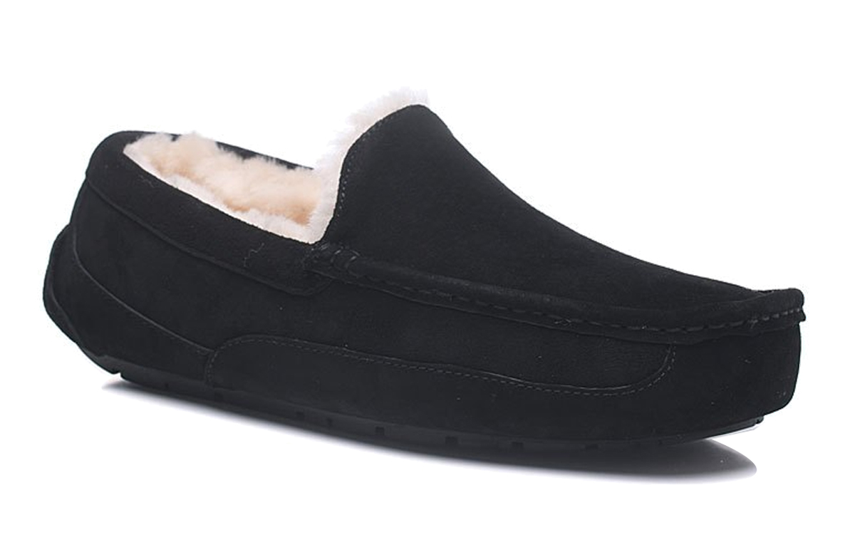 Lookbook UGG Ascot Leather Slipper 'Hitam' 5775-BLK