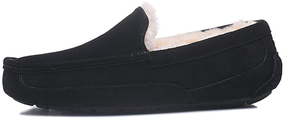UGG Ascot 皮革拖鞋 保暖舒適 簡單慵懶運動休閒鞋 黑色 Buy UGG Ascot 皮革拖鞋 保暖舒適 簡單慵懶運動休閒鞋 黑色
