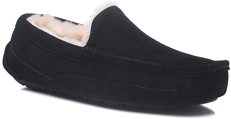 UGG Ascot 皮革拖鞋 保暖舒適 簡單慵懶運動休閒鞋 黑色 Lookbook UGG Ascot 皮革拖鞋 保暖舒適 簡單慵懶運動休閒鞋 黑色