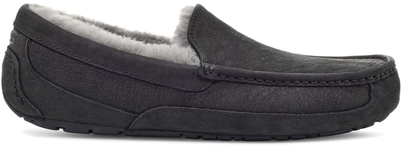 UGG 男士黑色Ascot哑光拖鞋 1103889-BLK Order UGG 男士黑色Ascot哑光拖鞋 1103889-BLK
