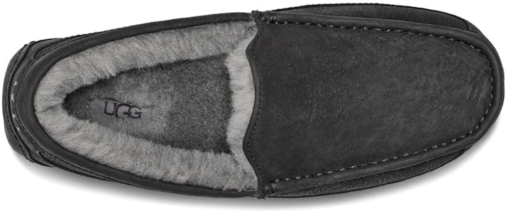 UGG 男士黑色Ascot哑光拖鞋 1103889-BLK Shop UGG 男士黑色Ascot哑光拖鞋 1103889-BLK