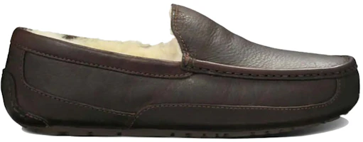 Order UGG Ascot皮革拖鞋 一腳蹬運動休閒鞋 棕色