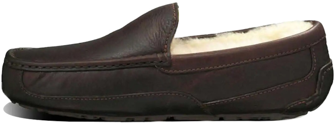 UGG Ascot皮革拖鞋 一腳蹬運動休閒鞋 棕色 Buy UGG Ascot皮革拖鞋 一腳蹬運動休閒鞋 棕色