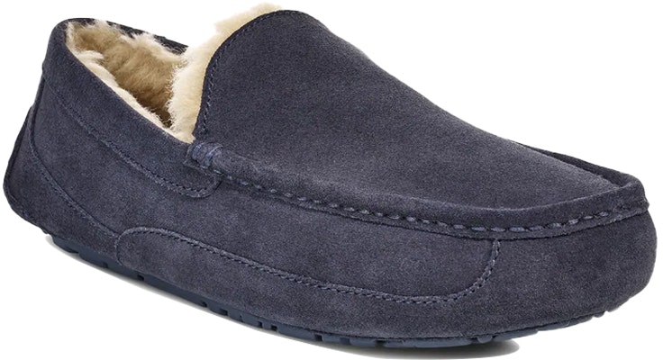 UGG Ascot 拖鞋 加絨保暖 一腳踏舒適運動休閒鞋 藍色 Lookbook UGG Ascot 拖鞋 加絨保暖 一腳踏舒適運動休閒鞋 藍色
